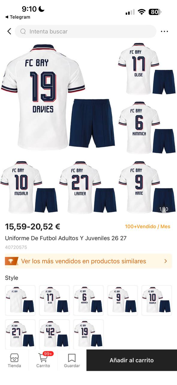 Equipacion Bayern De Munich Visitante 26/27⚽️