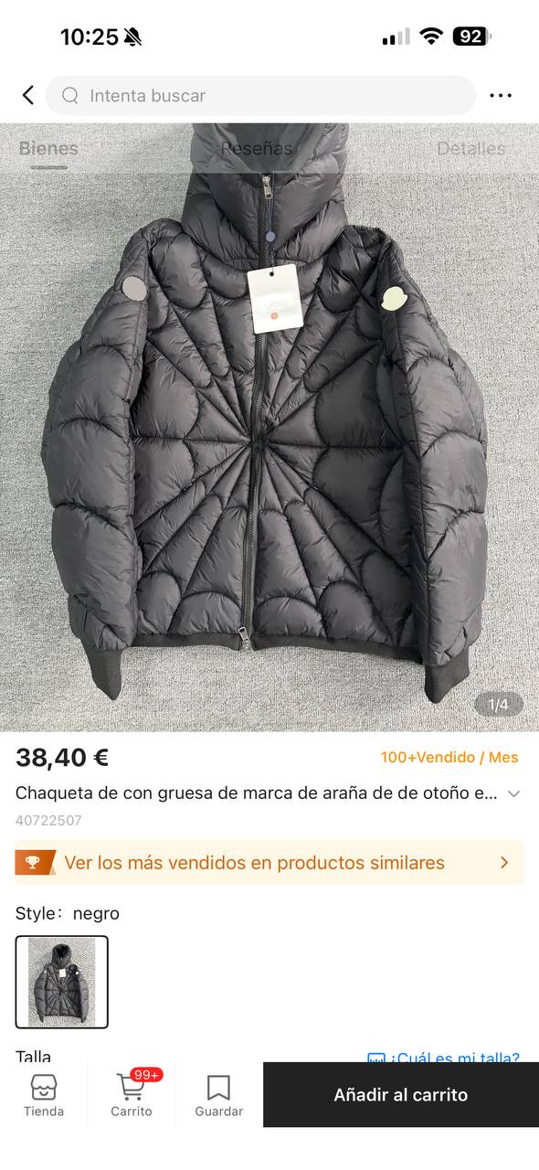 Chaqueton Moncler x Spiderman