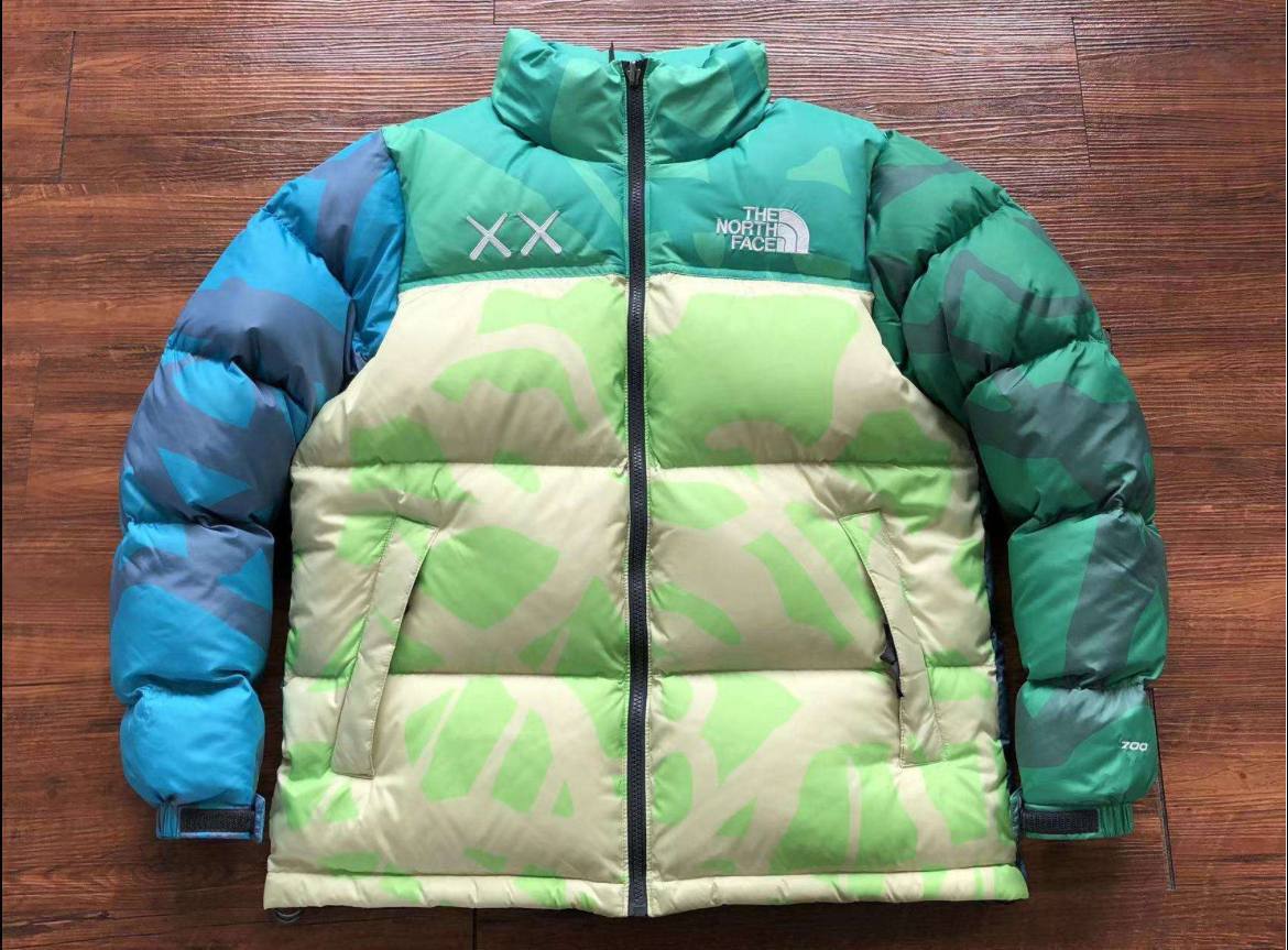 The North Face Camouflage Colour Block Puffer Jacket