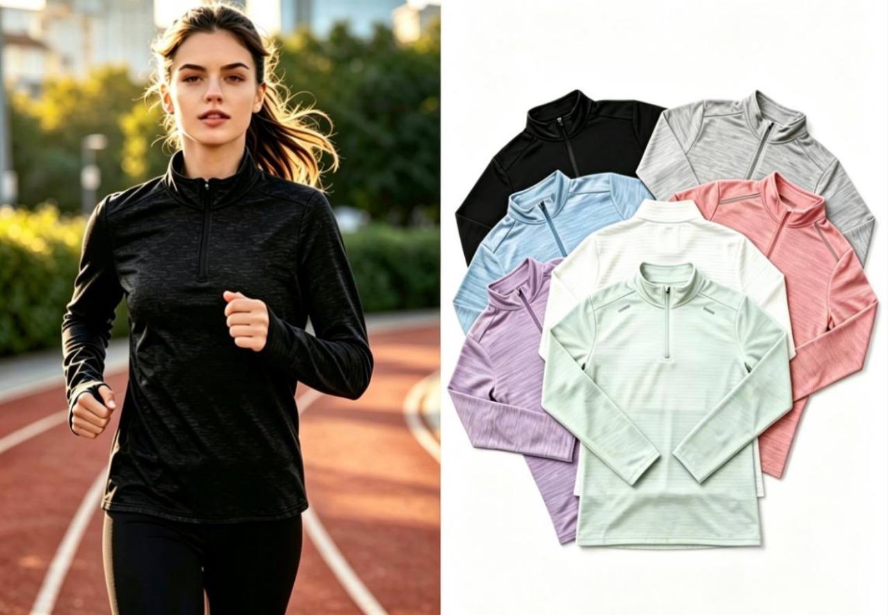 Nike Long Sleeve Quarter Zip Running Top