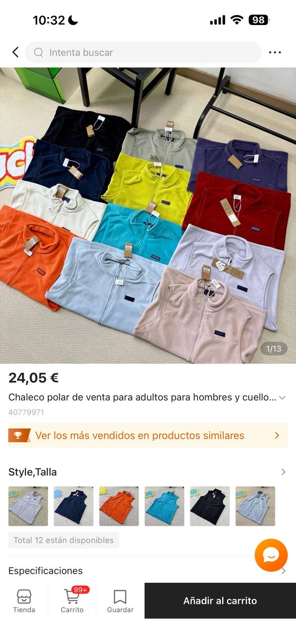 Chaleco P@tag0nia Polar