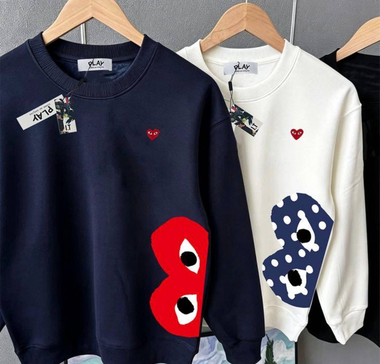 Comme Des Garçons PLAY Graphic Crewneck Sweatshirt