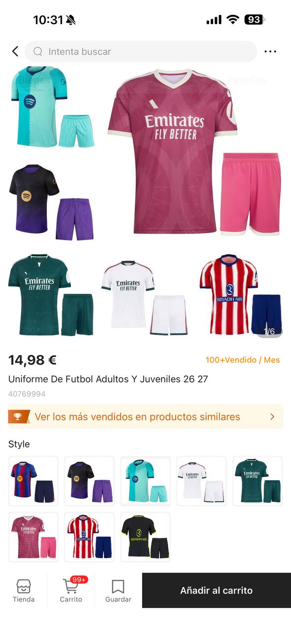 Equipaciones Niño Y Adulto Real Madrid, Atletico Y Barcelona 26/27 ⚽️