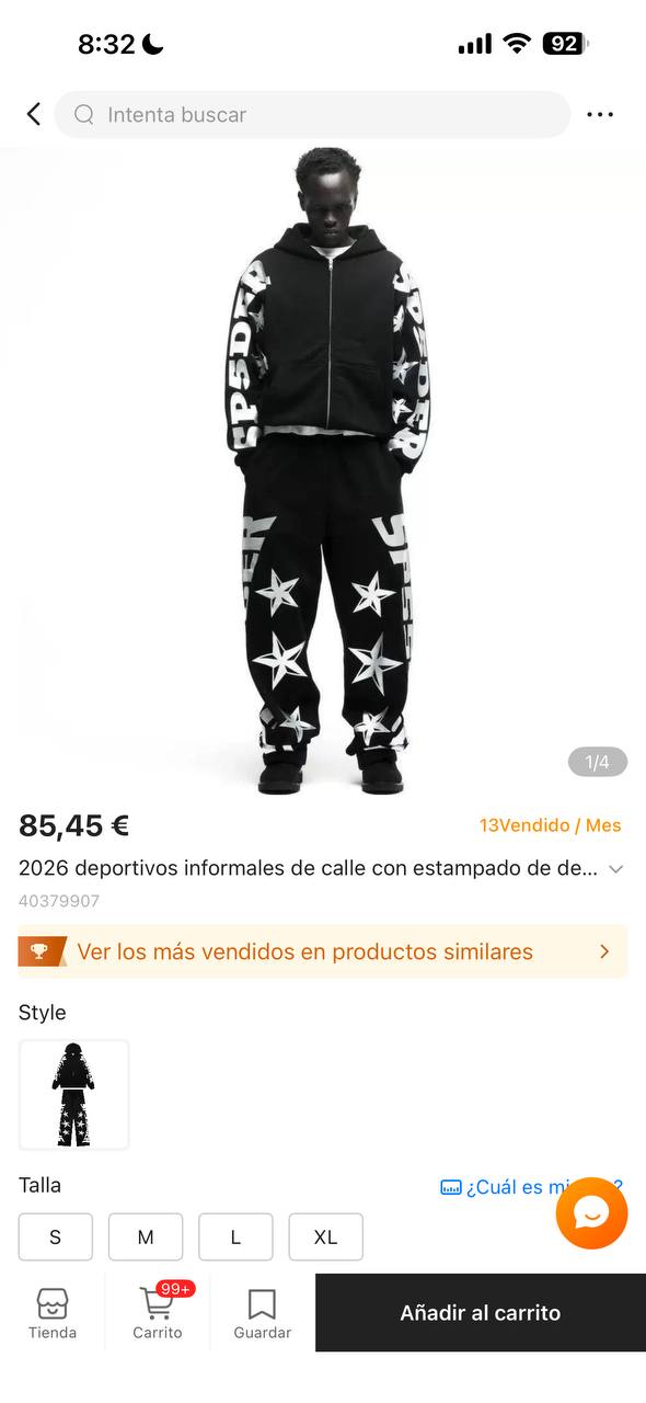 Sp5der Hooded Tracksuit Set