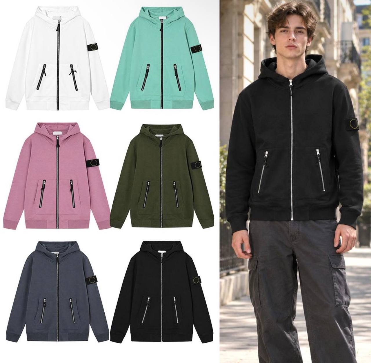 Stone Island Hooded Zip Jacket