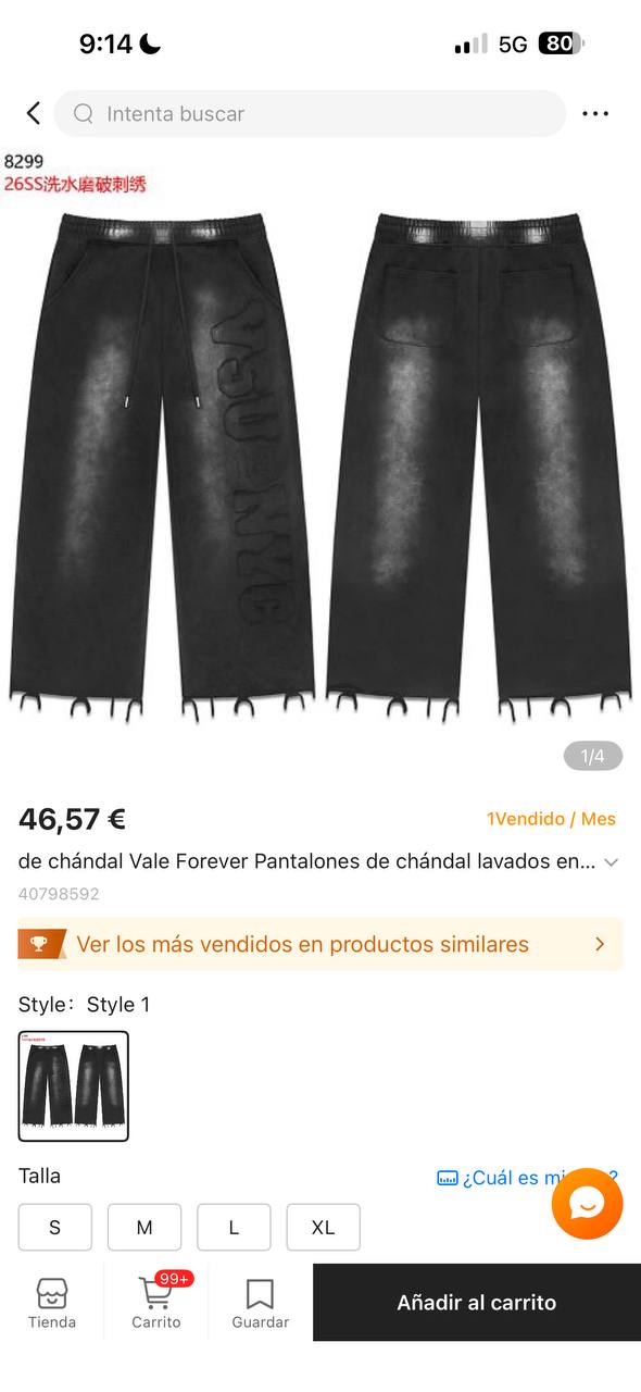 PantAlon Chandal Baggy Vale Forever
