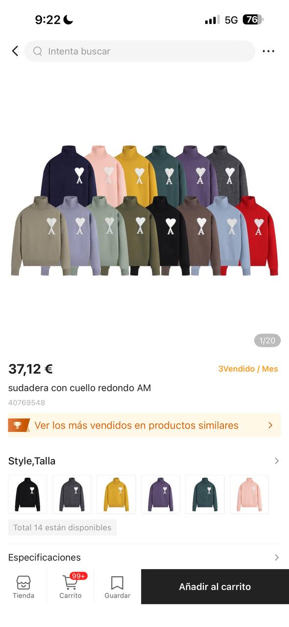 Jersey Cuello Alto AMI Paris