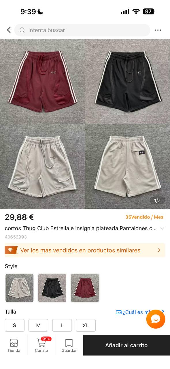 PantAIones Cortos Thug Club