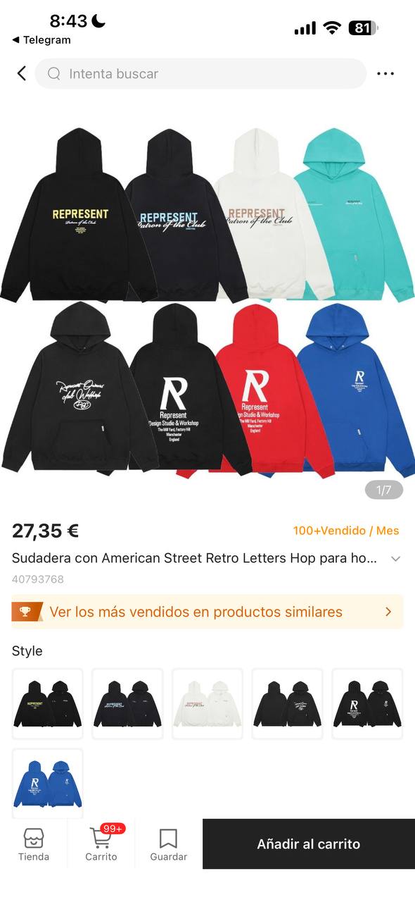 Sudaderas Represent