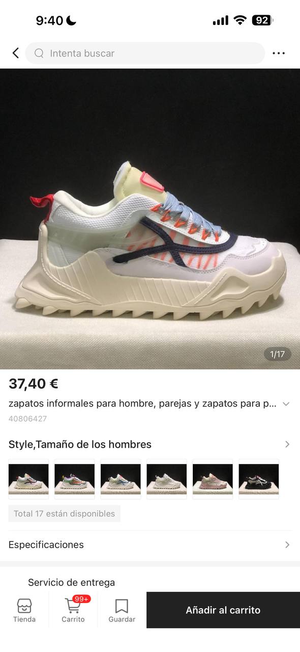Off White WHlTE Odsy 1000