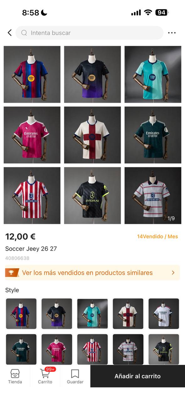 CAMIsetas Real Madrid, Barcelona, Atletico De Madrid 26/27 ⚽️