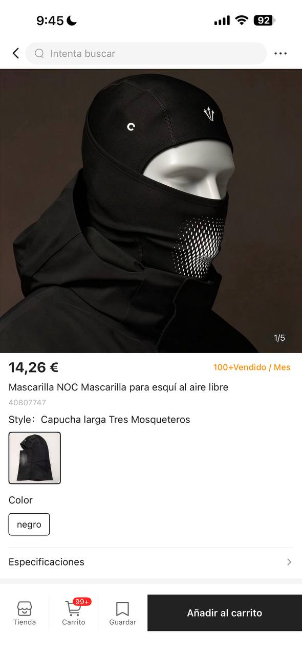 Mascara De Esqui NlKE x Nocta