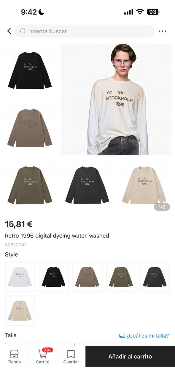 CAMlseta Manga Larga Acne Studios