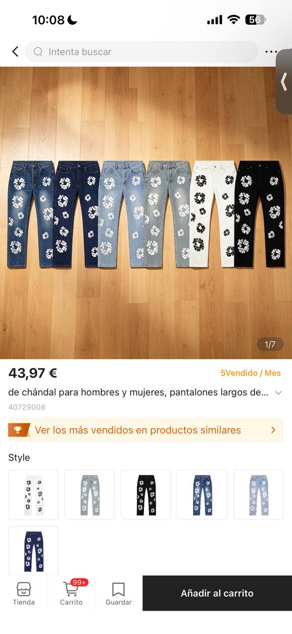 Vaqueros DENlM TE4Rs x Levis