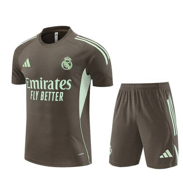 Adidas brown football shirt and shorts kit set