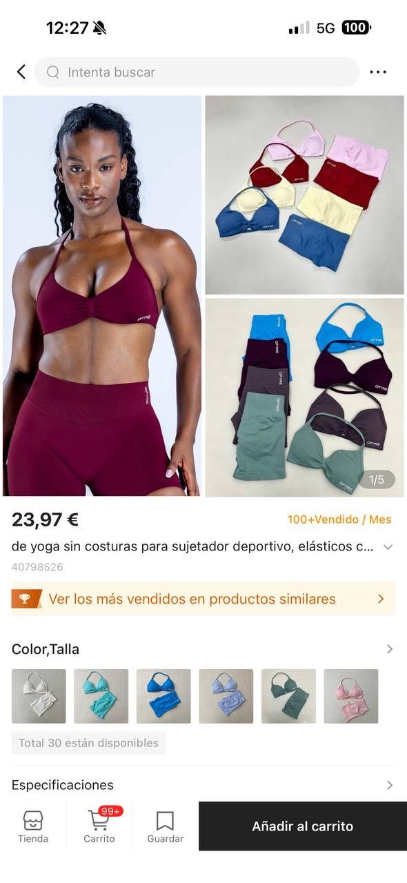 Conjunto Gym Dfyne Mujer