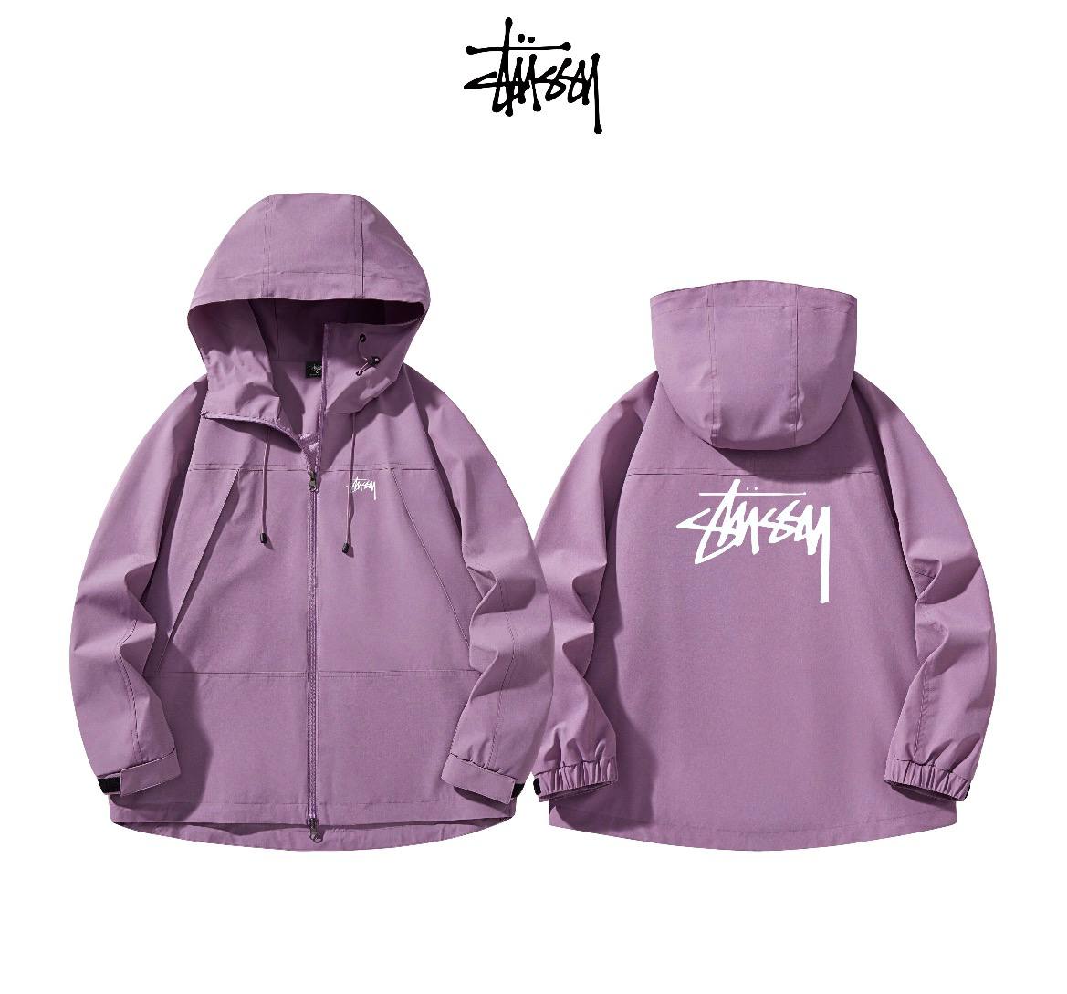 Stussy Hooded Zip Up Windbreaker Jacket