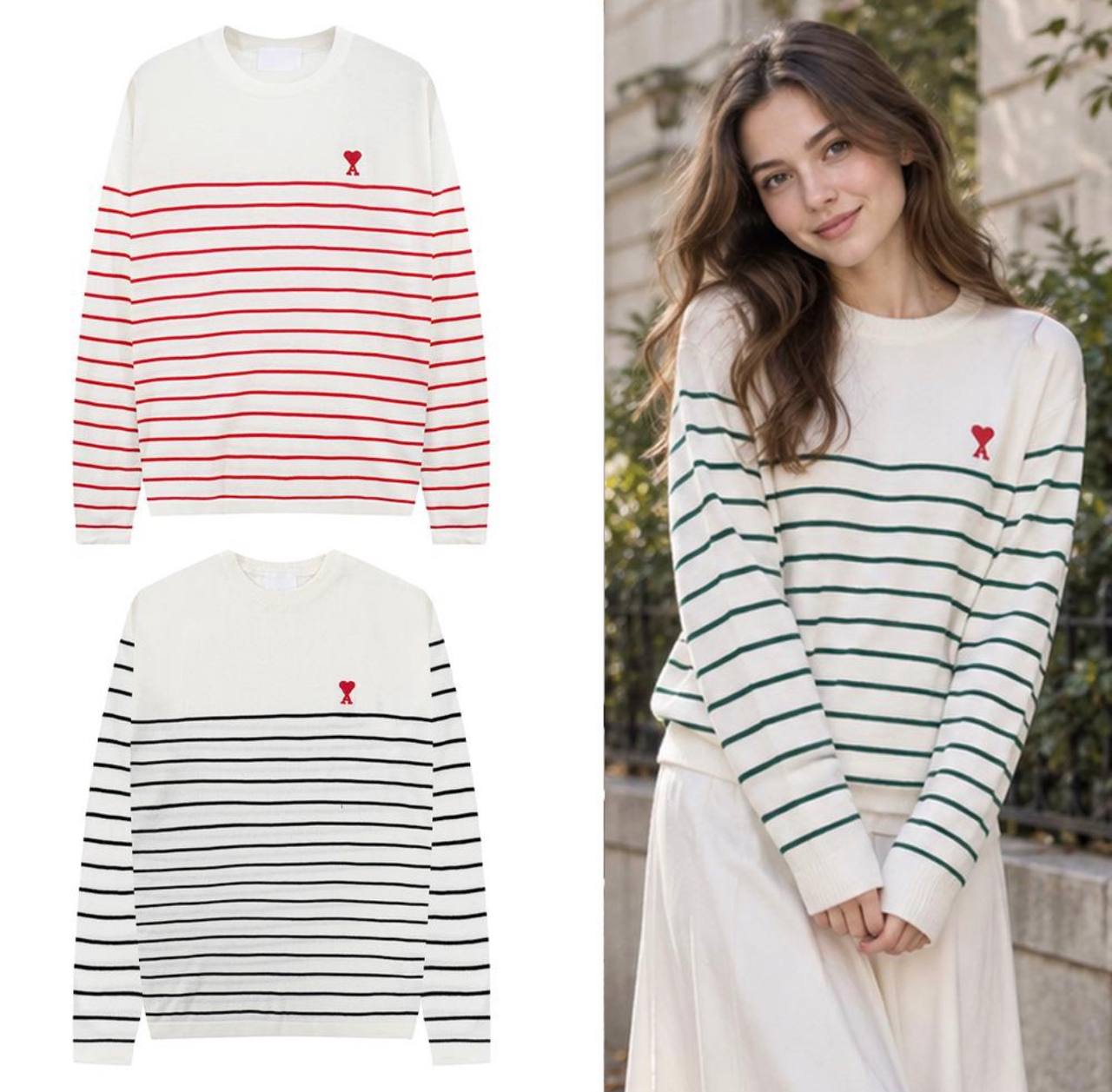 Striped Crew Neck Jumper
