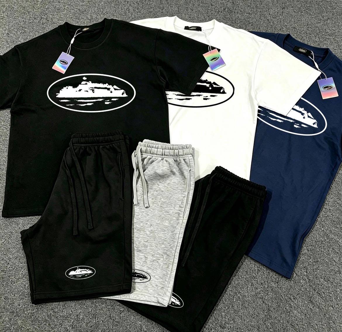 Casual Clothing Set With Graphic T Shirts, Shorts & Joggers