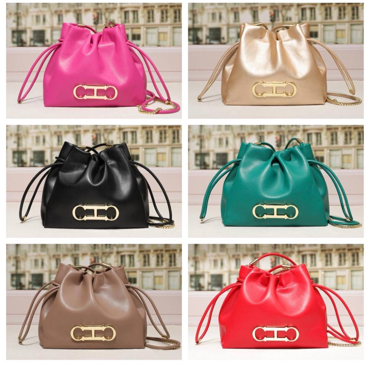 Drawstring Bucket Shoulder Bag