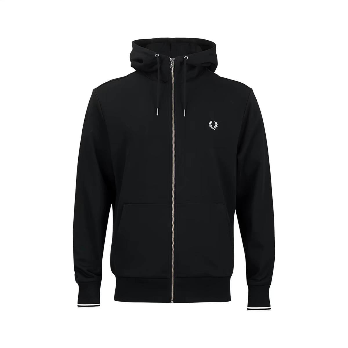 Fred Perry black full-zip hoodie
