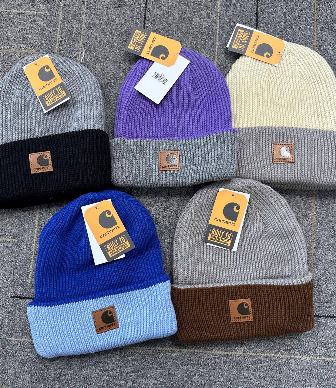 Carhartt grey cuffed beanie
