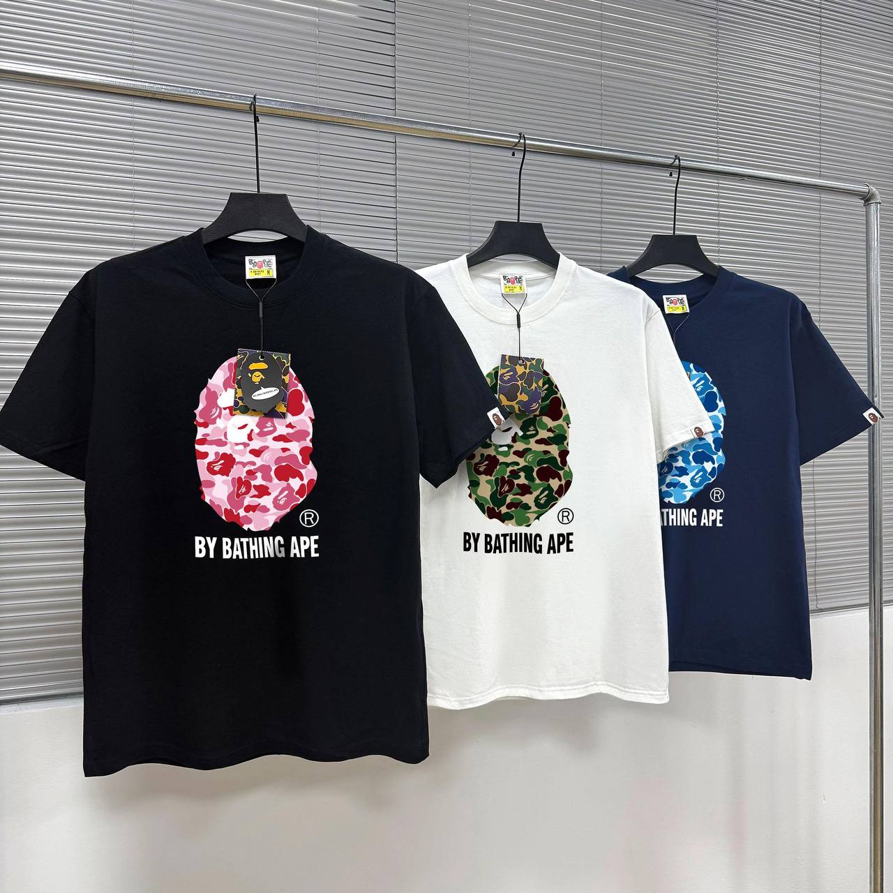 A Bathing Ape black graphic t-shirt