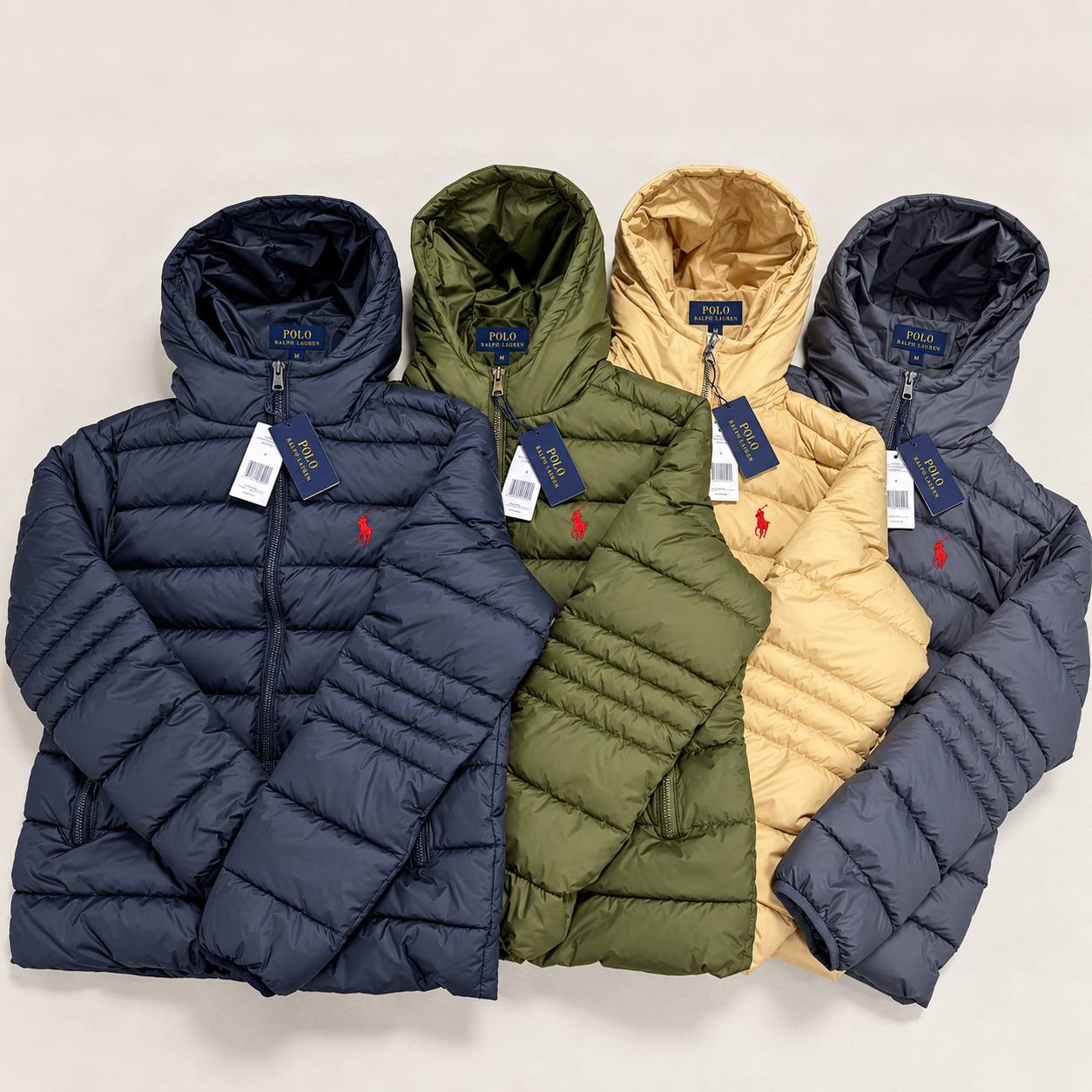 Polo Ralph Lauren navy hooded puffer jacket