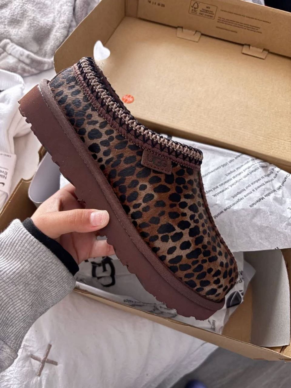 UGG Leopard Print Slip On Shoes