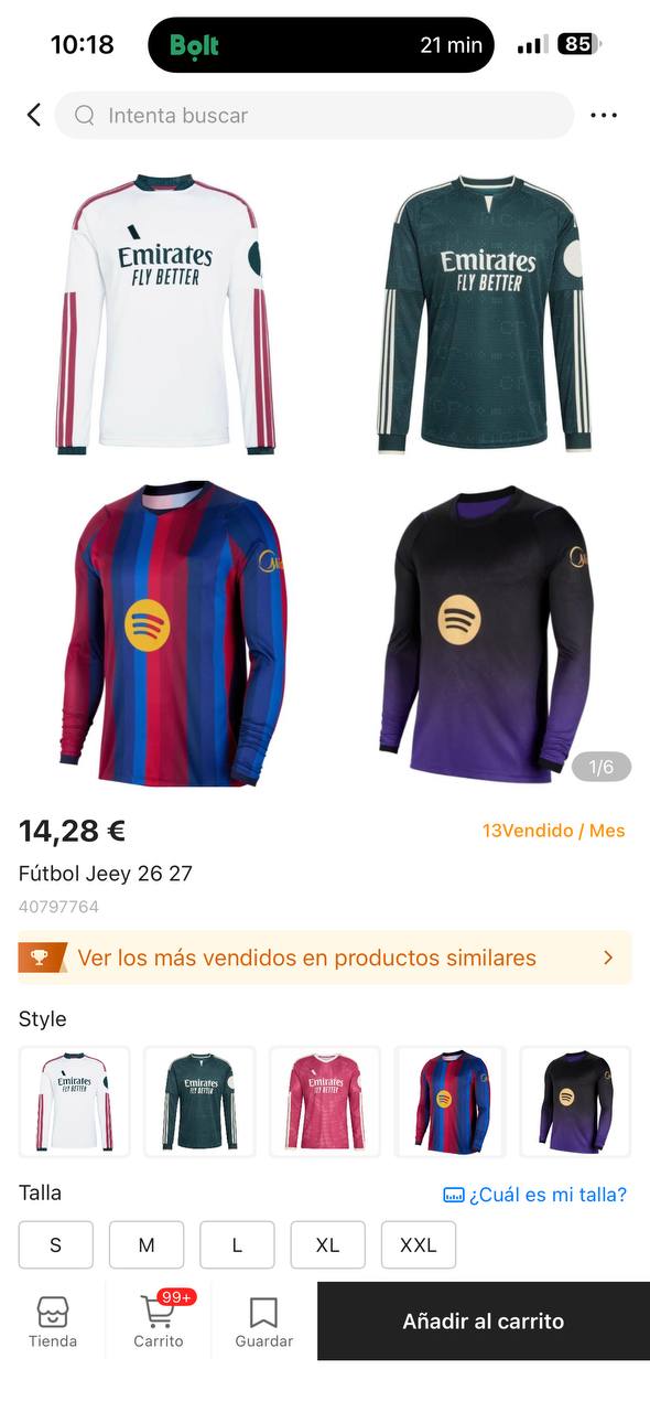 CAMIsetas Manga Larga Real Madrid Y Barcelona 26/27⚽️