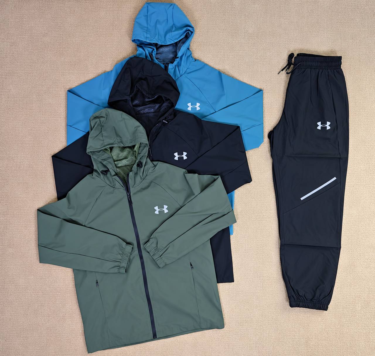 Under Armour Hooded Lightweight Sports Jackets & Track Pants Set